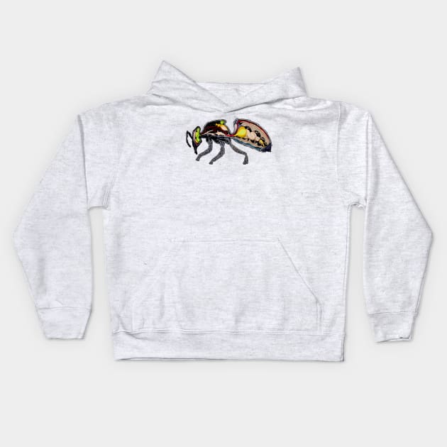 Honey Bee - Dissection Kids Hoodie by wrg_gallery